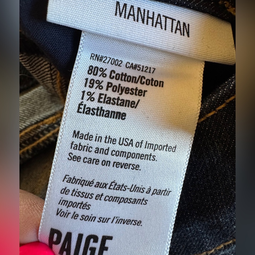 Paige manhattan bootcut jeans in leyland size 25 - Picture 5 of 6